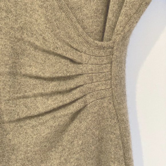 Ann Taylor Cashmere Faux Wrap Heather Grey Metallic Sweater Women's XS - Picture 3 of 6